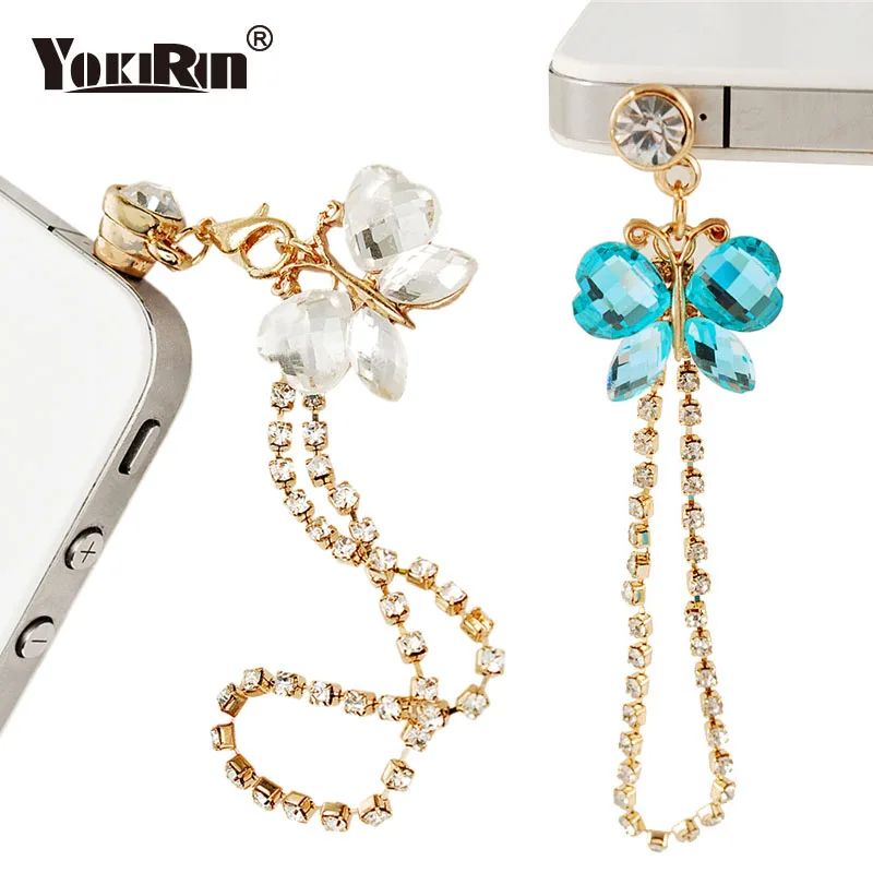 YOKIRIN Crystal Sequins Butterfly Diamond Chain Tassel Phone Dust Plug Earphone Jack Plug for All of 3.5mm Headphone Hole Phone
YOKIRIN Crystal Sequins Butterfly Diamond Chain Tassel Phone Dust Plug Earphone Jack Plug for All of 3.5mm Headphone Hole Phone