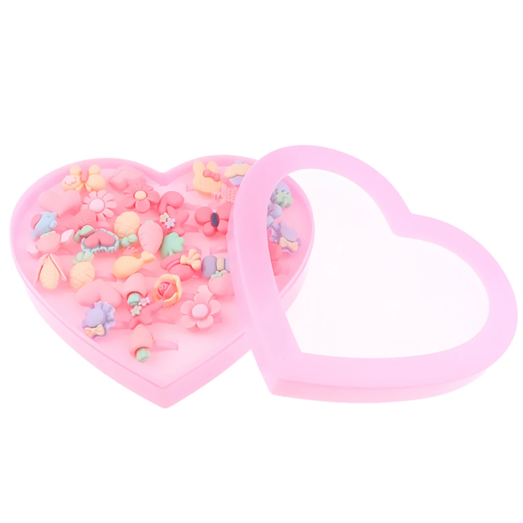 MagiDeal 36 Pieces Resin Finger Rings Pretend Play Jewelry for Little Girls