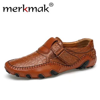 Merkmak Men Shoes Genuine Leather 2018 Driving Moccasins Mens Casual Shoes Boat Loafers Breathable Flats Handmade Lazy Shoes
Merkmak Men Shoes Genuine Leather 2018 Driving Moccasins Mens Casual Shoes Boat Loafers Breathable Flats Handmade Lazy Shoes