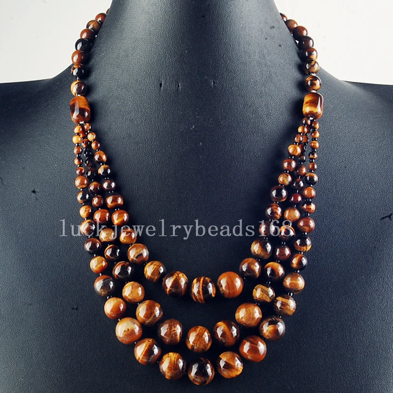 Free Shipping Fashion Jewelry Natural Tiger' S Eye Round Women Man 3 Row Necklace FG6447
Free Shipping Fashion Jewelry Natural Tiger' S Eye Round Women Man 3 Row Necklace FG6447
