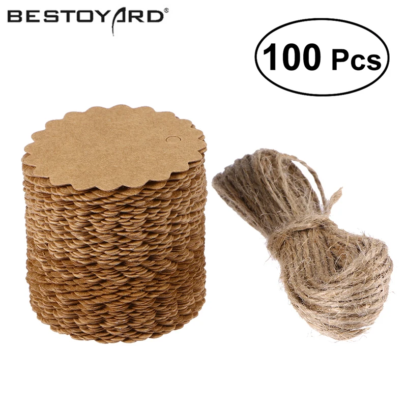 100pcs Round Scalloped Kraft Paper Card Gift Tag DIY Tag Hang Tag Label Ear Stud Hooks Cardboard Price Tags party wedding decor
100pcs Round Scalloped Kraft Paper Card Gift Tag DIY Tag Hang Tag Label Ear Stud Hooks Cardboard Price Tags party wedding decor