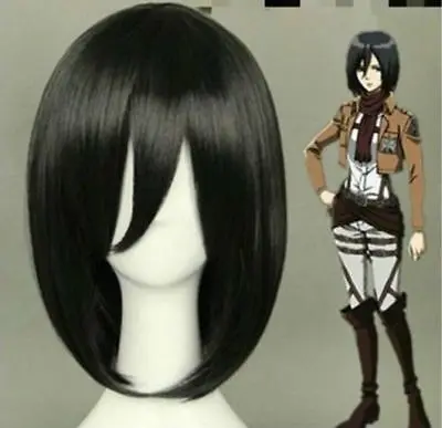 Hot heat resistant Party hair>>>Short Straight Hair Cosplay Black Wig Fashion |
