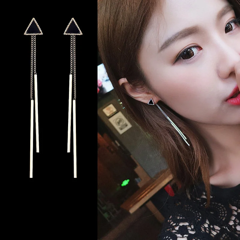 Korea Style Triangle Clip Earrings for Women Cute Fashion Double Tassel No Pierced Earrings Charm Jewelry Accessory Not Allergy
Korea Style Triangle Clip Earrings for Women Cute Fashion Double Tassel No Pierced Earrings Charm Jewelry Accessory Not Allergy