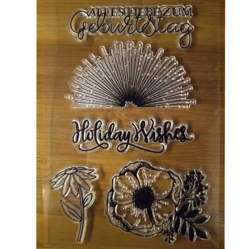 Transparent Clear Stamps Flower holiday wishes for Scrapbooking DIY Silicone Seal Photo Album Decor Embossing Folder Template Sh
Transparent Clear Stamps Flower holiday wishes for Scrapbooking DIY Silicone Seal Photo Album Decor Embossing Folder Template Sh
