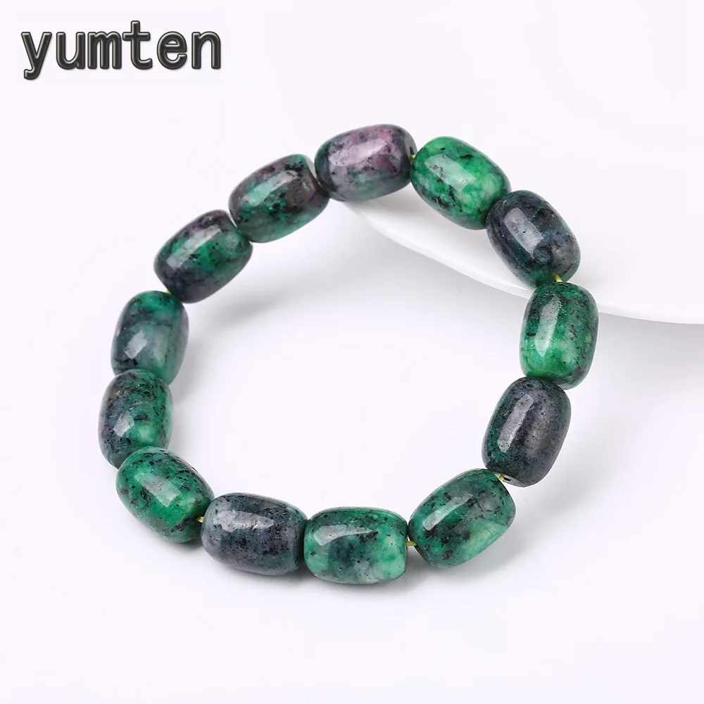 YUMTEN Natural Epidote Stone Stretch Bracelet Men Retro Bucket Beads Bracelets Women Charm Gift Exquisite Thaya Agate Jewelry
YUMTEN Natural Epidote Stone Stretch Bracelet Men Retro Bucket Beads Bracelets Women Charm Gift Exquisite Thaya Agate Jewelry