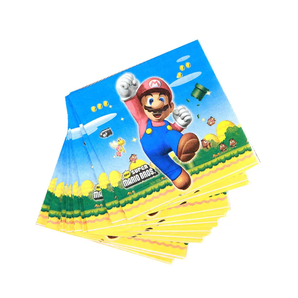 20pcs/lot New Super Mario theme party cups Super Mario paper Napkin kids birthday party decorations Mario Bros party supplies
20pcs/lot New Super Mario theme party cups Super Mario paper Napkin kids birthday party decorations Mario Bros party supplies