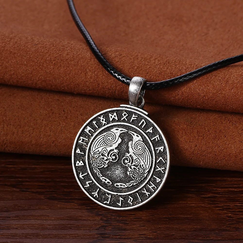 1Pcs Norse Viking Necklace Pendant Raven Rune Warrior Odin Necklace Pendant Amulet Christmas Gift For Best Friend Drop Shipping
1Pcs Norse Viking Necklace Pendant Raven Rune Warrior Odin Necklace Pendant Amulet Christmas Gift For Best Friend Drop Shipping