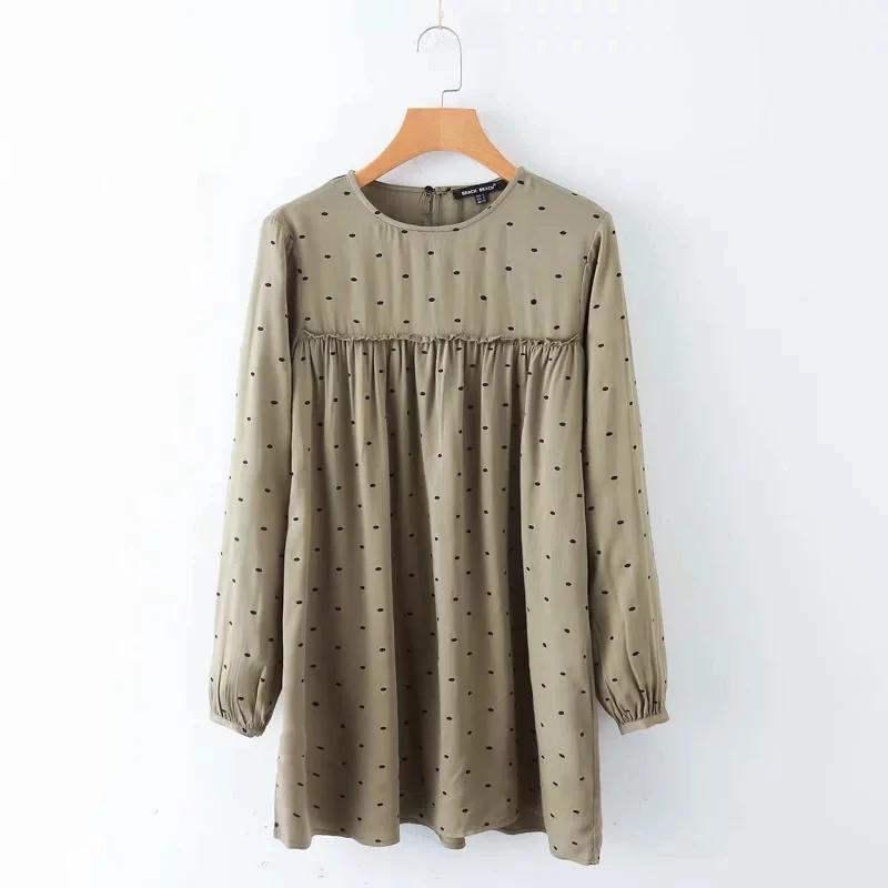 fashion women dot printing ruffles loose mini dress casual long sleeve dresses streetwear femme vestidos D2159
fashion women dot printing ruffles loose mini dress casual long sleeve dresses streetwear femme vestidos D2159