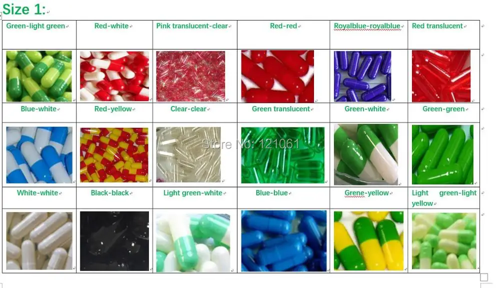 1# empty capsule 1,000pcs!Many colored empty capsule,hard gelatin empty capsule!(joined or seperated capsules available!)
1# empty capsule 1,000pcs!Many colored empty capsule,hard gelatin empty capsule!(joined or seperated capsules available!)