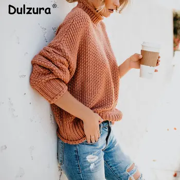 Casual Loose Turtleneck Sweaters Women 2019 Autumn Winter Knitting Vestidos Female Fashion Solid Warm Knitted Pullovers Femme 
Casual Loose Turtleneck Sweaters Women 2019 Autumn Winter Knitting Vestidos Female Fashion Solid Warm Knitted Pullovers Femme