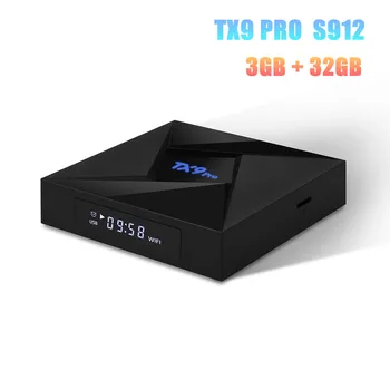 

TX9 PRO TV Box Amlogic S912 Octa-Core Android 7.1 3GB 32GB 2.4G/5.8GHz Dual Wifi BT 4.0 1000M LAN Set Top Box Media Player