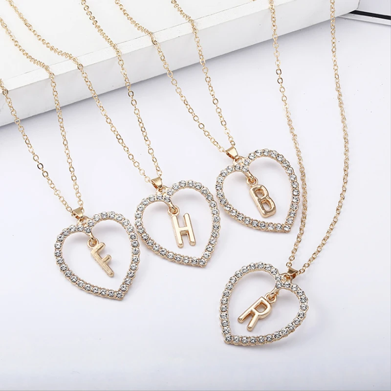 A To Z 26 Letter Name Necklaces & Pendant For Women Girl Fashion Long Chain Heart Necklaces Cubic Zirconia DIY Jewelry Gift
A To Z 26 Letter Name Necklaces & Pendant For Women Girl Fashion Long Chain Heart Necklaces Cubic Zirconia DIY Jewelry Gift