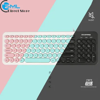 D520 Punk USB Wired Multimedia Keyboard Retro Round 96 Keys Computer Keyboard Silent Keypress Ergonomic Keyboard for PC Desktop
D520 Punk USB Wired Multimedia Keyboard Retro Round 96 Keys Computer Keyboard Silent Keypress Ergonomic Keyboard for PC Desktop