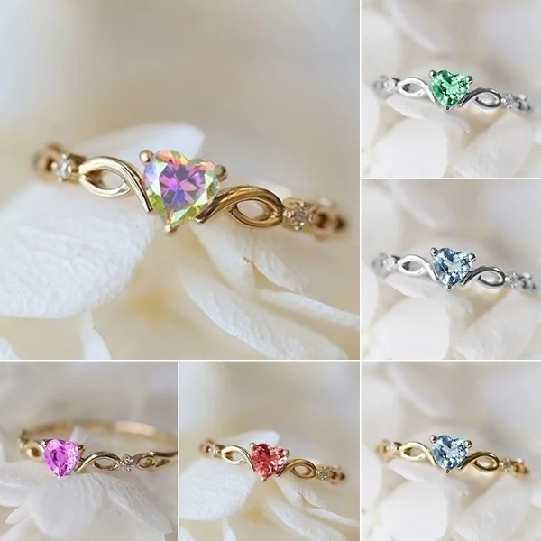 New Fashion Crystal Twist Classical Heart Wedding Rings For Women Gold color elegant Engagement Rings Tiny Zircon gift jewerly
New Fashion Crystal Twist Classical Heart Wedding Rings For Women Gold color elegant Engagement Rings Tiny Zircon gift jewerly
