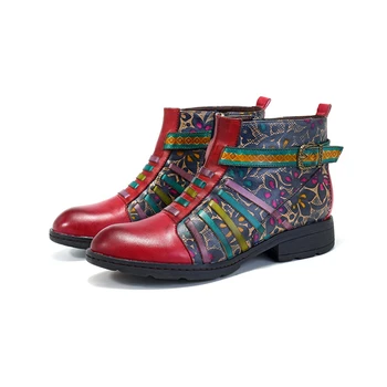 Women Genuine Leather Ankle Boots Woman Winter Shoes Ladies With Flower Med Heel Zip With Buckle 2019 New Fashion Free Shipping
Women Genuine Leather Ankle Boots Woman Winter Shoes Ladies With Flower Med Heel Zip With Buckle 2019 New Fashion Free Shipping