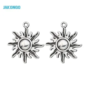 JAKONGO Vintage Antique Silver Plated Sun Charms Pendants for Jewelry Making DIY Handmade 28x25mm
JAKONGO Vintage Antique Silver Plated Sun Charms Pendants for Jewelry Making DIY Handmade 28x25mm