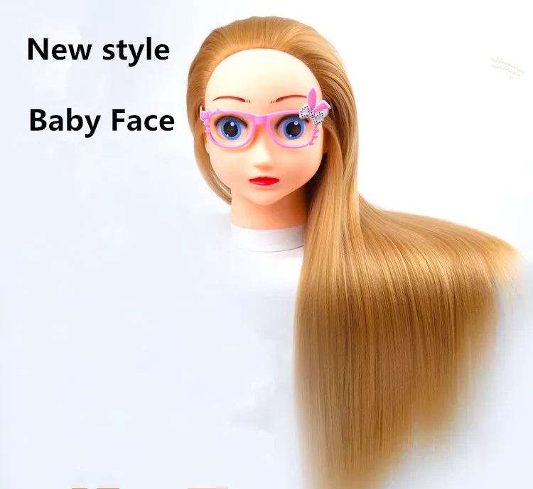 

New stlye Mannequin Head With Synthetic Hair Training Maniqui Head For Hairdresser Hairdressing Doll Heads Manikin Head