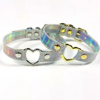 Designed Women 100% Handmade Sexy Rainbow Choker Holographic Choker Gold Heart Shaped Laser Collar Harajuku Necklace
Designed Women 100% Handmade Sexy Rainbow Choker Holographic Choker Gold Heart Shaped Laser Collar Harajuku Necklace