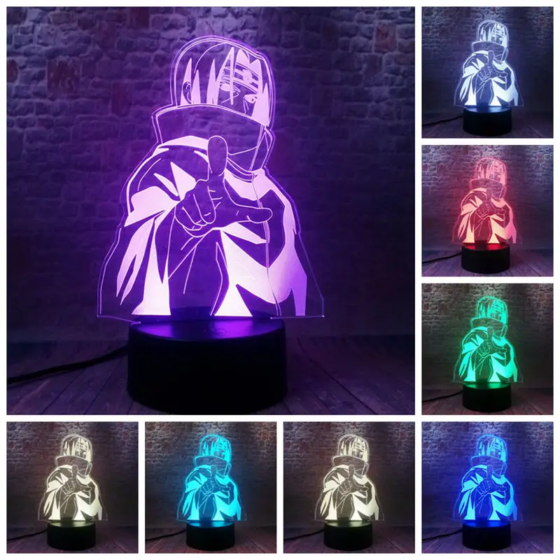 Naruto Uchiha Itachi Figma Model 3D Illusion LED Colorful Flashing Desk Nightlight Japan Manga Naruto Figure Flash Toys
Naruto Uchiha Itachi Figma Model 3D Illusion LED Colorful Flashing Desk Nightlight Japan Manga Naruto Figure Flash Toys