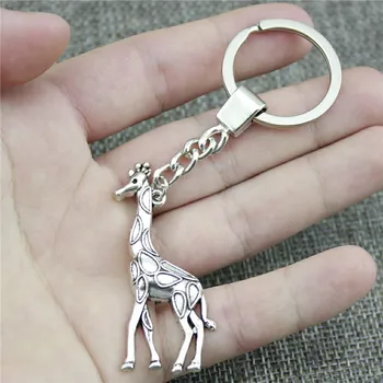 Fashion Key Ring Metal Key Chain Keychain Jewelry Gift 2 Colors Antique Bronze Silver Color Plated Giraffe 53x23mm Pendant
Fashion Key Ring Metal Key Chain Keychain Jewelry Gift 2 Colors Antique Bronze Silver Color Plated Giraffe 53x23mm Pendant