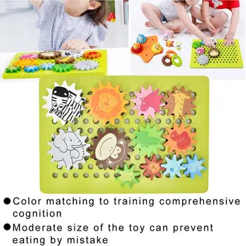 Colorful Animal Pattern Mechanical Gears Building Block Lovely Wooden Animal Gears 3D Block Building Kit Educational Toys
Colorful Animal Pattern Mechanical Gears Building Block Lovely Wooden Animal Gears 3D Block Building Kit Educational Toys
