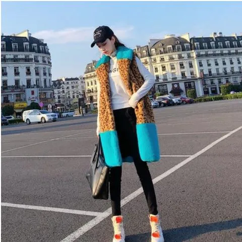 New Arrival Womens Leopard Immitation Fur Vests Fake Fur Patchwork Waistcoats S/Xl Female Winter Autumn Fur Waistcoats J2561
New Arrival Womens Leopard Immitation Fur Vests Fake Fur Patchwork Waistcoats S/Xl Female Winter Autumn Fur Waistcoats J2561