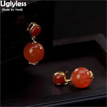 Uglyless 100% Real 925 Sterling Silver Natural Agate Coral Red Earrings for Women Plated Gold Fine Jewelry Gemstone Ball Brincos
Uglyless 100% Real 925 Sterling Silver Natural Agate Coral Red Earrings for Women Plated Gold Fine Jewelry Gemstone Ball Brincos