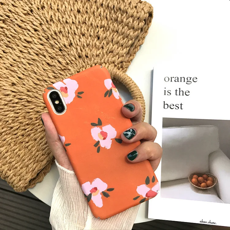 Art Flower oil painting Phone Case For iPhone 6 6S 6 Puls 7 7 Puls X Cases Orange Frosted Plastic Hard Back Cover Coque Fundas
Art Flower oil painting Phone Case For iPhone 6 6S 6 Puls 7 7 Puls X Cases Orange Frosted Plastic Hard Back Cover Coque Fundas