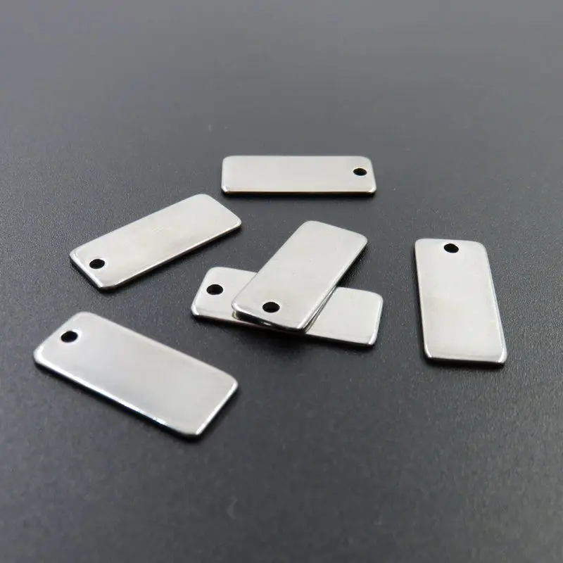 10pcs/pack Silver Tone Blank Stainless Steel Square Dogtags Charm Pendant, DIY Jewelry Necklace Spacers Accessories
10pcs/pack Silver Tone Blank Stainless Steel Square Dogtags Charm Pendant, DIY Jewelry Necklace Spacers Accessories