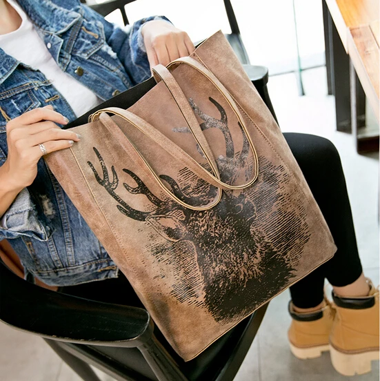 Winter 2019 elizabethans handbag big bags print fashion one shoulder deer bag picture package women's handbag
Winter 2019 elizabethans handbag big bags print fashion one shoulder deer bag picture package women's handbag