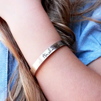 Wide Name Bracelets Bangles Gold Stainless Steel Bracelet Custom Child Bangles Personalized Hiphop Hand Link BFF Jewelry
Wide Name Bracelets Bangles Gold Stainless Steel Bracelet Custom Child Bangles Personalized Hiphop Hand Link BFF Jewelry