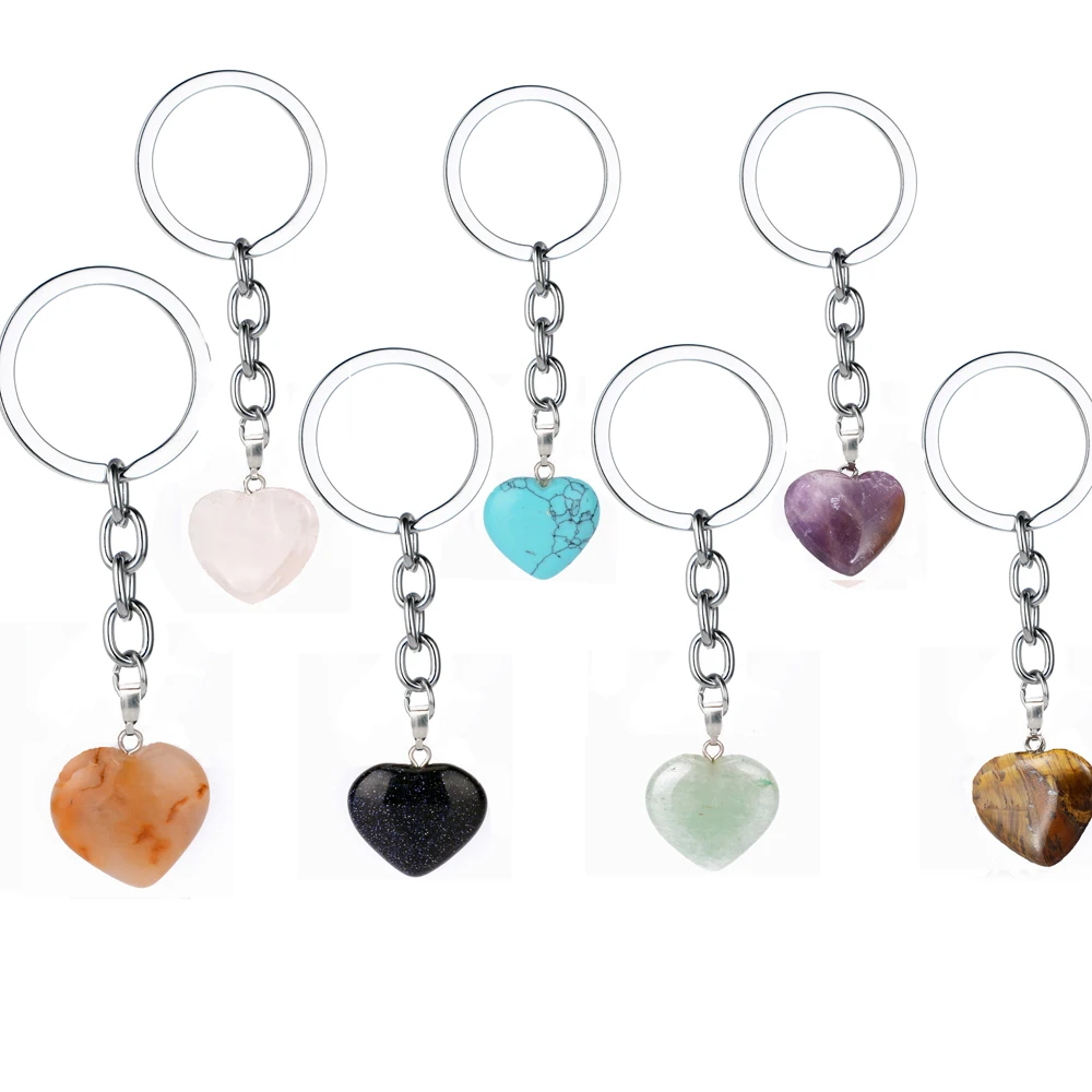 Rose Pink Natural Heart Stone Keychain Crystal Quartz Healing Stone Chakra Heart Key Chain Ring Keyring Jewelry Gift
Rose Pink Natural Heart Stone Keychain Crystal Quartz Healing Stone Chakra Heart Key Chain Ring Keyring Jewelry Gift