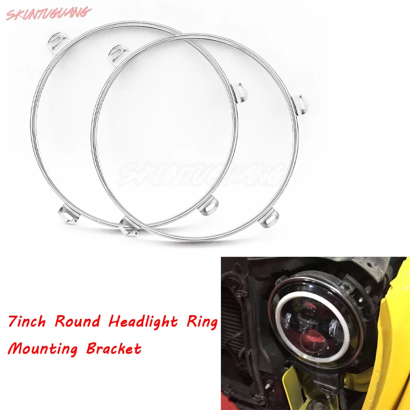 1 Pair 7 inch Chrome Round Headlight Mounting Bracket Projector Headlamp Ring Trim Ring Bracket For Jeep Wrangler 2007-2018
1 Pair 7 inch Chrome Round Headlight Mounting Bracket Projector Headlamp Ring Trim Ring Bracket For Jeep Wrangler 2007-2018