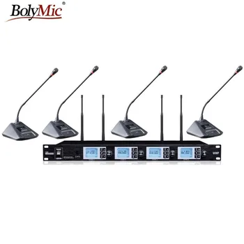 Bolymic Professional 4 channels wireless Microphone uhf Gooseneck Conference Microphone
Bolymic Professional 4 channels wireless Microphone uhf Gooseneck Conference Microphone