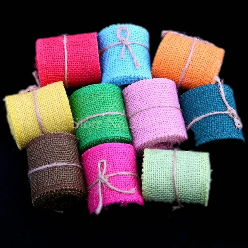 6cm width 2Meters Natural Jute Burlap Hessian Ribbon Royal Multicolor Rustic Wedding Party Decoration Gift Wrapping Hemp Ribbons
6cm width 2Meters Natural Jute Burlap Hessian Ribbon Royal Multicolor Rustic Wedding Party Decoration Gift Wrapping Hemp Ribbons