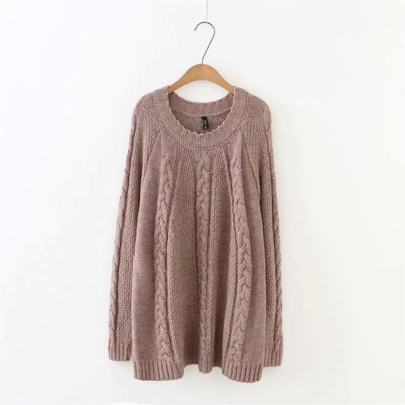 Plus size O-Neck drop-shoulder sleeve women Knitted pullover 2018 casual solid khaki criss-cross ladies sweater wool female 5XL
Plus size O-Neck drop-shoulder sleeve women Knitted pullover 2018 casual solid khaki criss-cross ladies sweater wool female 5XL