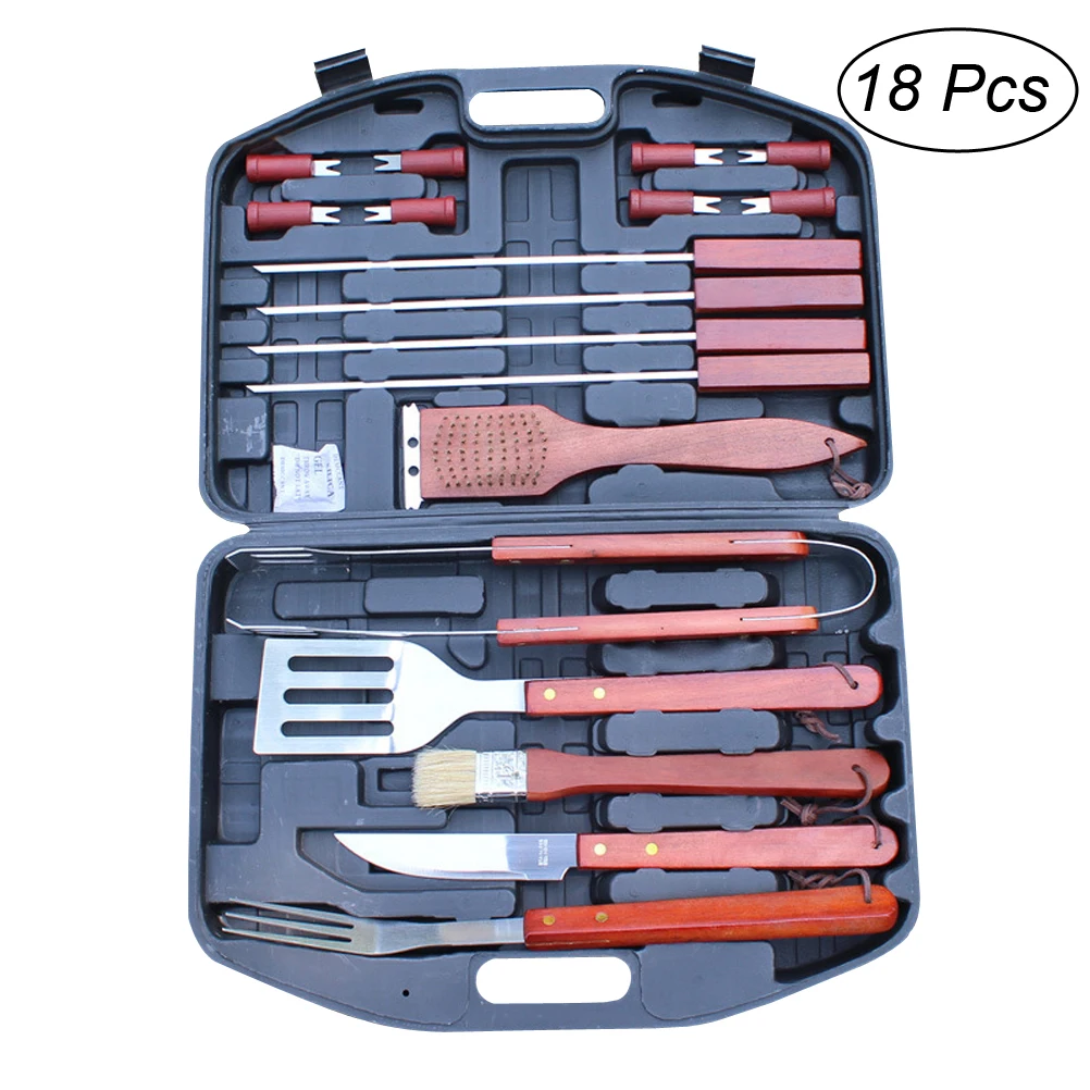 18pcs/set Stainless Steel BBQ Tools Perfect Outdoor Barbecue Grill Utensils Set with Plastic Case Package
18pcs/set Stainless Steel BBQ Tools Perfect Outdoor Barbecue Grill Utensils Set with Plastic Case Package