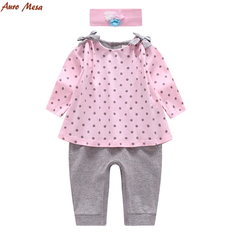 New Polka Dot Baby Girl Romper +Floral Headband 100%Cotton Cute Pink Infant Jumpsuits
New Polka Dot Baby Girl Romper +Floral Headband 100%Cotton Cute Pink Infant Jumpsuits