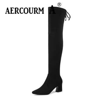 Aercourm A Women Winter Over Knee Boots Lady Lace Stretch Fabric Boots Girl Party Short Plush Solid Pointed Toe Super High Heels
Aercourm A Women Winter Over Knee Boots Lady Lace Stretch Fabric Boots Girl Party Short Plush Solid Pointed Toe Super High Heels