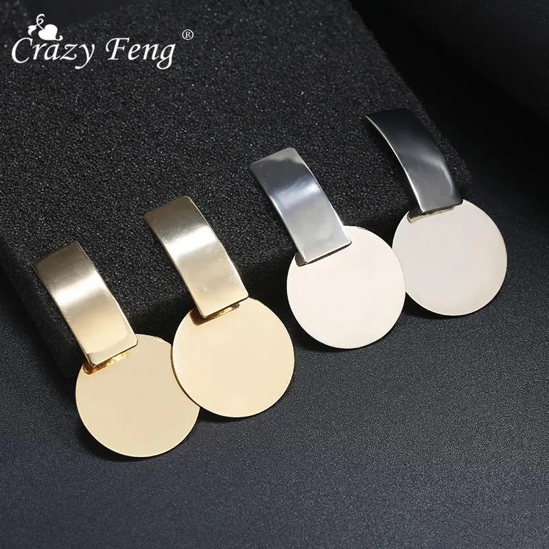 Crazy Feng Popular Drop Earrings Women Jewelry fashion Gold Silver Color square Long Dangle earrings Wedding Gift Round Earring
Crazy Feng Popular Drop Earrings Women Jewelry fashion Gold Silver Color square Long Dangle earrings Wedding Gift Round Earring