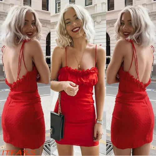 Women Sleeveless Strapless Bodycon Hip Dress Casual Sling Backless Evening Party Mini Dresses
Women Sleeveless Strapless Bodycon Hip Dress Casual Sling Backless Evening Party Mini Dresses
