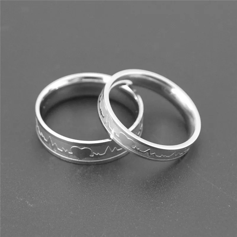 ADOMANER New Titanium Steel Electrocardiogram Couple Rings Men Women Finger Tail Ring Personality Jewelry Couple Ring Wholesale.
ADOMANER New Titanium Steel Electrocardiogram Couple Rings Men Women Finger Tail Ring Personality Jewelry Couple Ring Wholesale.