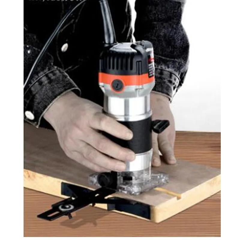 Electric hand wood trimmer router 6.35mm collet engraving machine plastic /aluminum body variety suit | Инструменты