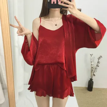 4 Pcs Women Pajama Sets Sexy Pijamas Set Sleepwear Sexy Spaghetti Pyjama Sets Summer Women Sleep Set Homewear Pijama
4 Pcs Women Pajama Sets Sexy Pijamas Set Sleepwear Sexy Spaghetti Pyjama Sets Summer Women Sleep Set Homewear Pijama