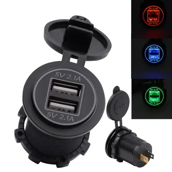 5V 4.2A Dual USB Power Charger Port Socket Adapter Power Outlet for 12V 24V Motorcycle Car Adapters & Sockets IP65 Waterproof
5V 4.2A Dual USB Power Charger Port Socket Adapter Power Outlet for 12V 24V Motorcycle Car Adapters & Sockets IP65 Waterproof