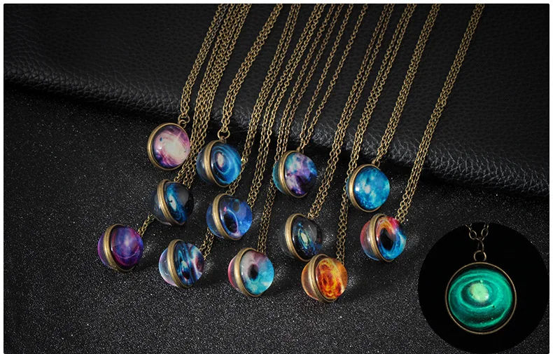 Double Sided Galaxy Universe Planet Ball Pendant Necklace Solar System Star Glass Art Picture Handmade Starry Time Gem Jewelry
Double Sided Galaxy Universe Planet Ball Pendant Necklace Solar System Star Glass Art Picture Handmade Starry Time Gem Jewelry