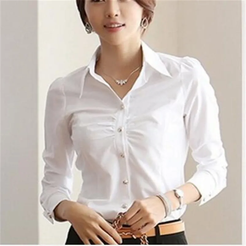 Women Formal Shirt Slim Long Sleeve White Blouse Summer Spring Elegant OL Office Ladies Work Wear Plus Size Button Tops 5XL
Women Formal Shirt Slim Long Sleeve White Blouse Summer Spring Elegant OL Office Ladies Work Wear Plus Size Button Tops 5XL