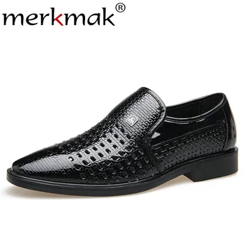 Merkmak 2019 Weave Summer Men Oxfords Leather Shoes Soft Bottom Slip-on Hollow Breathable Casual Dress Shoes Men's 38-44 Flat
Merkmak 2019 Weave Summer Men Oxfords Leather Shoes Soft Bottom Slip-on Hollow Breathable Casual Dress Shoes Men's 38-44 Flat