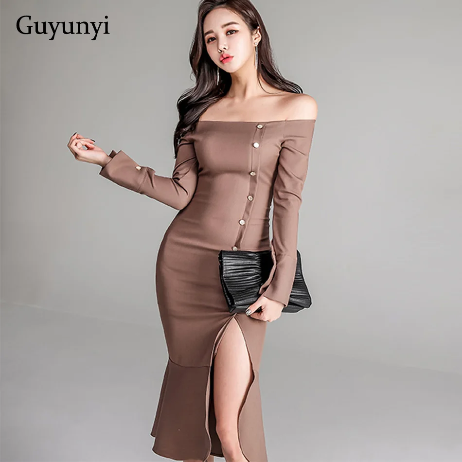 Elegant Office Lady Dress 2019 Spring Plain Color Elegant Sheath Asymmetrical Slash Neck Small Sexy Party Dress Women
Elegant Office Lady Dress 2019 Spring Plain Color Elegant Sheath Asymmetrical Slash Neck Small Sexy Party Dress Women