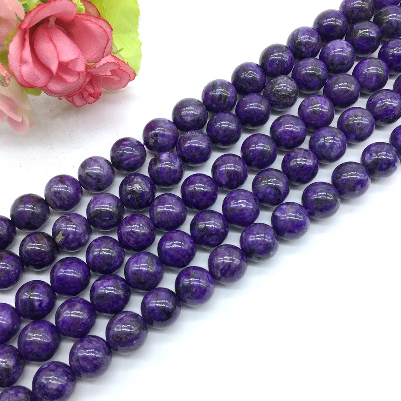 Natural Russian Charoite Stone Beads Round Smooth 6 mm 8 mm 10 mm 12 mm for DIY Jewelry Making Supplies Color Heated
Natural Russian Charoite Stone Beads Round Smooth 6 mm 8 mm 10 mm 12 mm for DIY Jewelry Making Supplies Color Heated